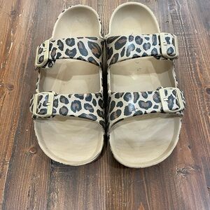 MIA - Jasmine Leopard Print Double Strap Sandals size 9